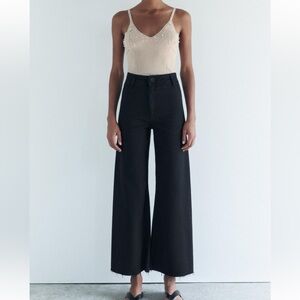 Zara sailor pants: black
